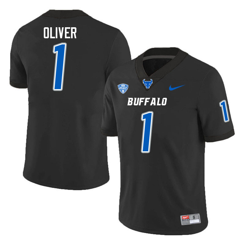 Buffalo Bulls #1 Jayden Oliver College Football Jerseys Stitched Sale-Black